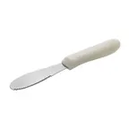 image of Winco TWP-31 3 5/8" Sandwich Spreader w/ Stainless Steel Blade - White Plastic Handle