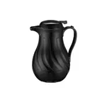 image of Winco VSW-64K 64 oz. Black Plastic Swirl Coffee Server