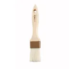 image of Winco WFB-15 1-1/2" Flat Boar Hair Pastry/Basting Brush - Wooden Handle / Plastic Ferrule 