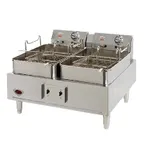 image of Wells F-30 Split Pot Countertop Electric Fryer w/ 30-Lb. Oil Capacity, 2 Full Size Baskets