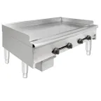 image of Wells HDG-4830G 48" Countertop Manual Gas Griddle, 3/4" Steel Plate, 120.000 BTU