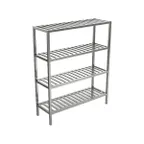 image of Winholt ALSTB-72-324-CM Aluminum 3 Shelf T-Bar Cooler & Backroom Shelving - 24" x 72" x 60"