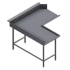image of Winholt CDT-16-C-72R 72" Corner Clean Dish Table - 16‑Gauge Stainless Steel / Right-to-Left