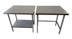 image of Winholt DTR-3048-HKD 48" Open Base Work Table with Side & Rear Crossrails, Flat Top / 16 Gauge Top