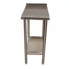 image of Winholt DTSB-15-3012 12" Open Base Work Table with Undershelf / Upturn - 16 Gauge Top