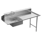 image of Winholt SDT-14-L-96L 96" Landed/Island Soiled Dish Table with Bowl, 14‑Gauge S.Steel / Left‑to‑Right