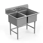 image of Winholt WS2T2424-14DP-14GA Sink, Two Compartment