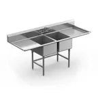 image of Winholt WS2T24242D24 Sink, Two Compartment