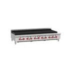 image of Wolf ACB60-QS-COMMANDER 62" Countertop Gas Charbroiler, (11) Cast Iron 17,000 Btu Burners