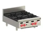 image of Wolf AHP424 24" Countertop Gas Hotplate with (4) Burners, Manual Controls, 120.000 BTU