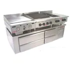 image of Wolf ARS84 84" 4 Drawers Refrigerated Chef Base w/ Marine Edge Top, Stainless Steel