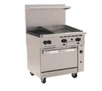 image of Wolf C36S-2B24G 36" Gas Restaurant Range w/ (2) Open Burners, 24" Griddle Right, (1) Standard Oven, 135.000 BTU