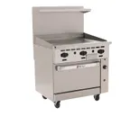 image of Wolf C36S-36GT 36" Gas Restaurant Range, 36" Full Griddle w/ Thermostatic Controls, (1) Standard Oven, 95.000 BTU
