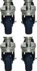 image of Wolf CSTSET-SINGLE Casters (Set of Four, 2 Locking) For Single Deck Oven or For Leg Stand