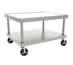 image of Wolf STAND/C-36 Mobile Equipment Stand w/ Open Base with Undershelf, 37"W x 30"D x 24"H