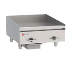 image of Wolf WEG24E 24" Countertop Electric Griddle with 24" x 24" Surface, 1/2" Steel Plate, Thermostatic Controls
