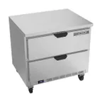 image of Beverage Air WTFD36AHC-2-FLT 36" 1-Section Worktop Freezer w/ 2 Drawers, 8.7 cu. ft.