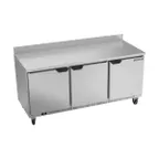 image of Beverage Air WTR72AHC-FIP 72" 3-Section Worktop Refrigerator w/ 3 Doors, 17.88 cu. ft.
