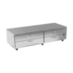 image of Beverage Air WTRCS84HC 84" 4 Drawers Refrigerated Chef Base w/ Marine Edge, 17.5 cu. ft.
