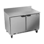 image of Beverage Air WTRF48AHC-1-SA-A 48" Dual Temp Worktop Freezer/Refrigerator, 2 Doors, 10.6 cu. ft.