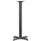 image of Flash Furniture XU-T2222-BAR-GG 22x22 Bar Height Cast Iron Table Base, Powder Coated Black Finish, 3 Dia. Column, Commercial Grade