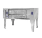 image of Bakers Pride Y-602BL 78" Double Deck Gas Pizza Oven 