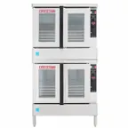 image of Blodgett ZEPH-100-G DBL Zephaire Double Deck Full Size Gas Convection Oven w/ Standard Depth, 100.000 BTU