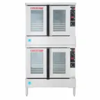 image of Blodgett ZEPH-200-G DBL Double Deck Full Size Gas Convection Oven w/ Bakery Depth, 120.000 BTU