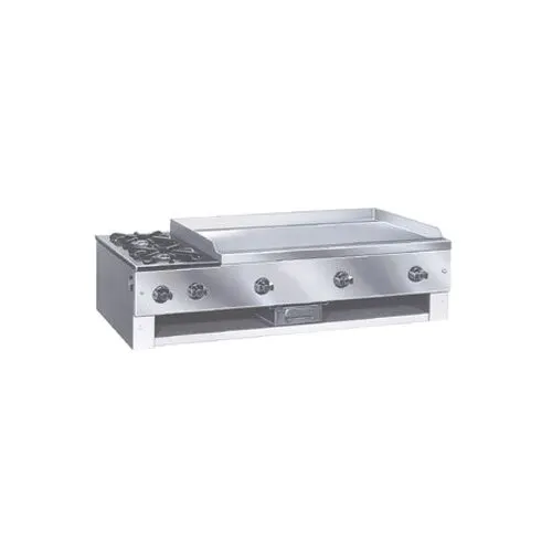 Comstock-Castle 10T201 30" Countertop Gas Griddle/Hotplate Combo, Thermostatic Controls, 48.000 BTU