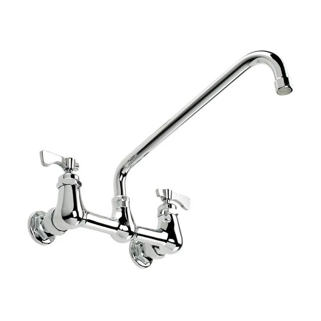 Krowne 14-812L Krowne Royal Series Faucet, Splash-Mounted, 8" Centers, 12" Swing Spout