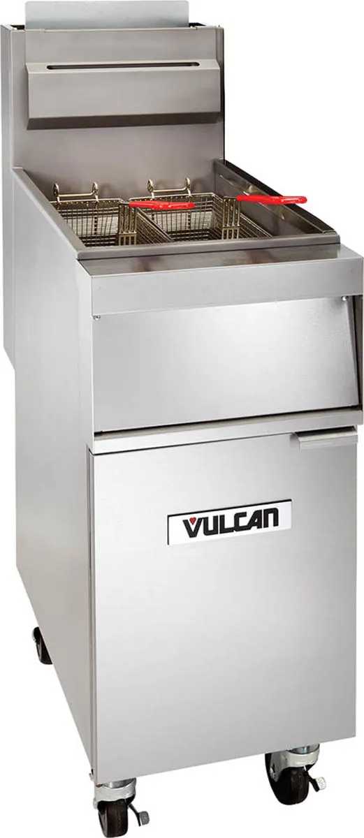 Vulcan 1GR65M 65-70 lb. Freestanding Gas Fryer, 21" W - 150,000 BTU