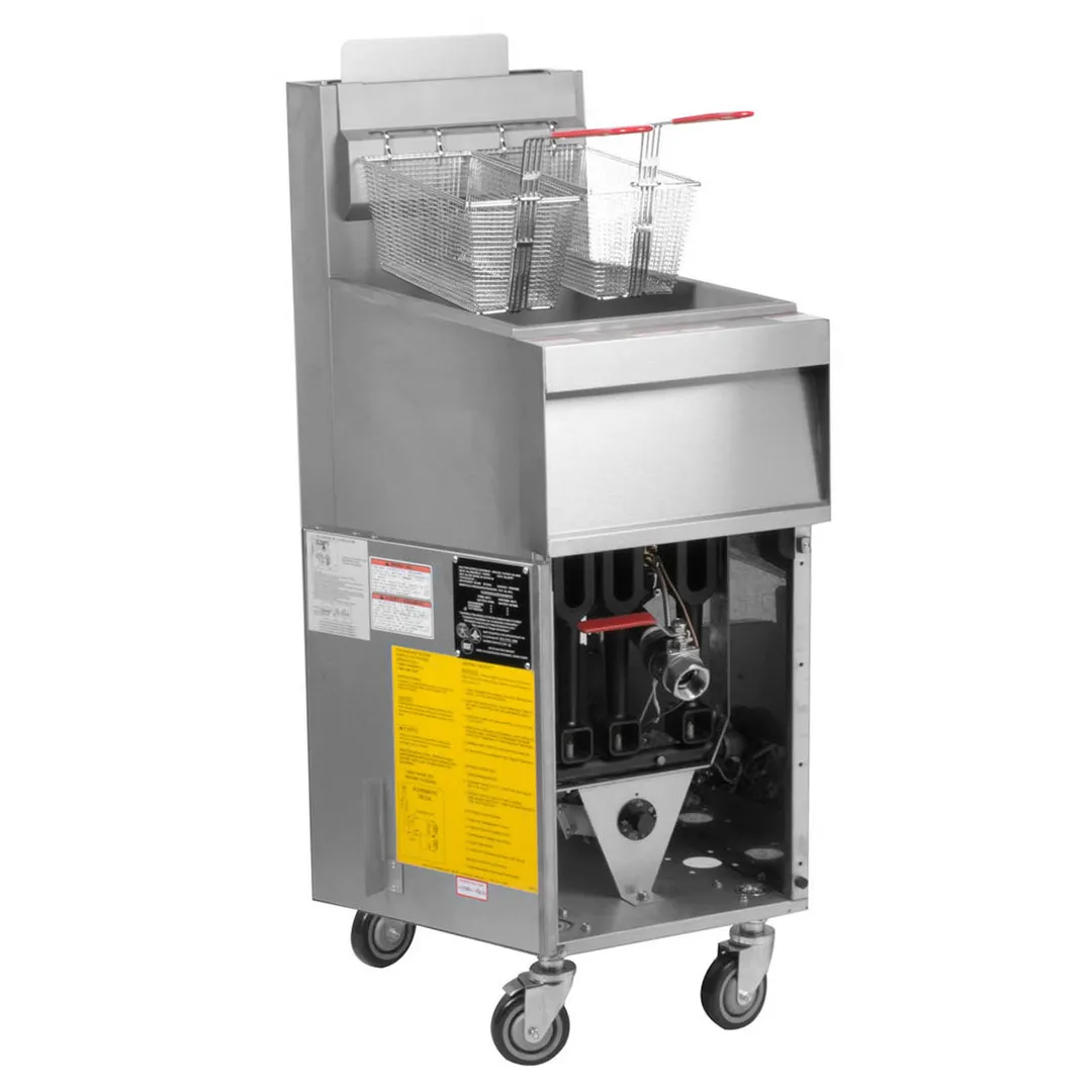 Vulcan 1GR65M 65-70 lb. Freestanding Gas Fryer, 21" W - 150,000 BTU