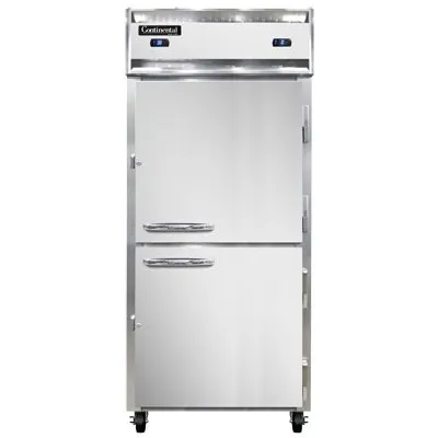 Continental Refrigerator 1RFXNSSHD 36" 1-Section Reach-In Refrigerator Freezer w/ 2 Solid Half-Doors