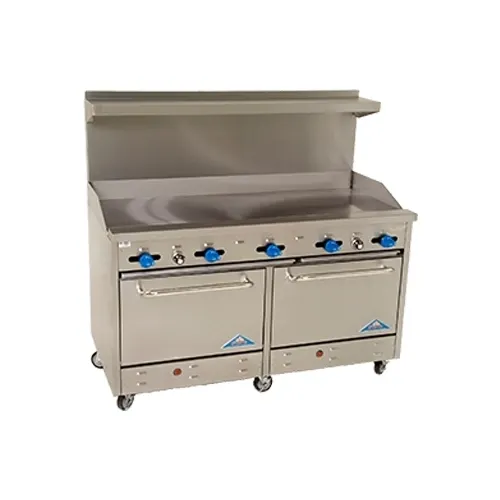Comstock-Castle 2F330-72 72" Gas Restaurant Range w/ 72" Full Griddle, (2) Standard Ovens, 204.000 BTU