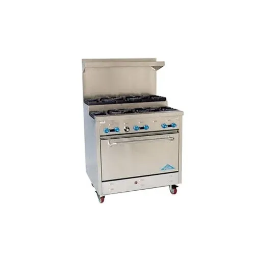 Comstock-Castle 2FSU330 72" Gas Restaurant Range, (12) Open Burners w/ (6) Step-Up, (2) Standard Ovens, 358.000 BTU