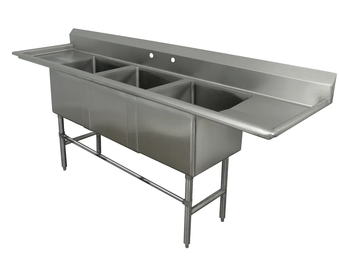 Advance Tabco FC3M-2028-24RLX Three Compartment Sink