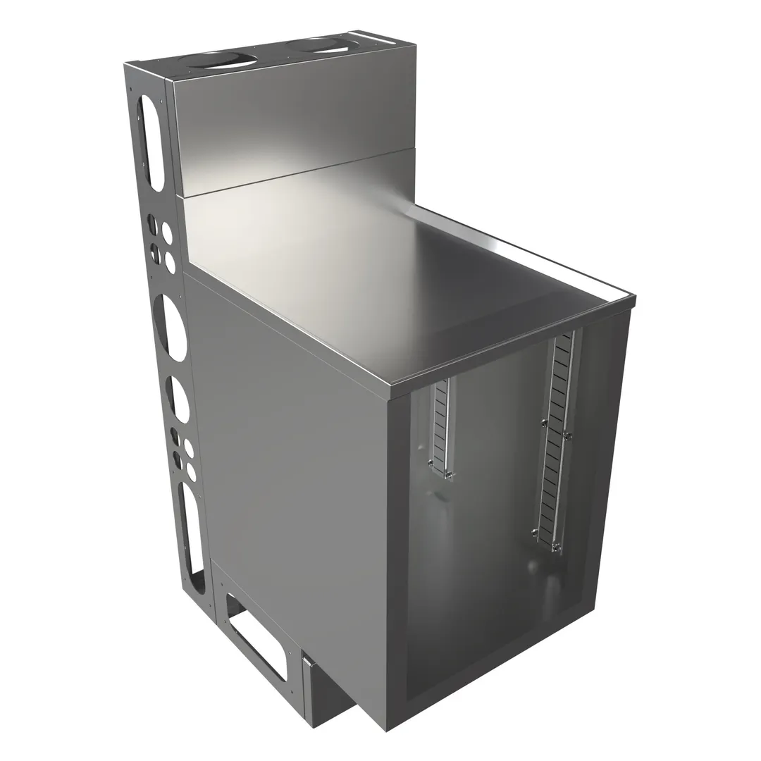 BK Resources UBC-DW-21-W18 Top Shelf Underbar Cabinet, Flat Top with Raised Edge
