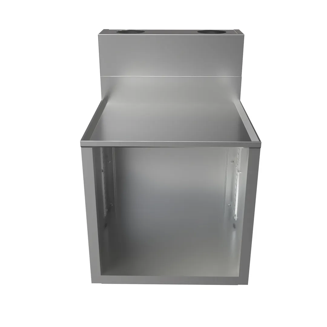 BK Resources UBC-DW-21-W24 Top Shelf Underbar Cabinet, Flat Top with Raised Edge