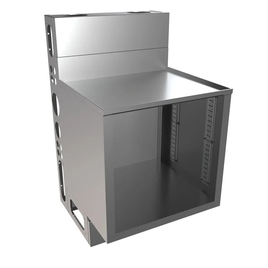 BK Resources UBC-DW-21-W24 Top Shelf Underbar Cabinet, Flat Top with Raised Edge
