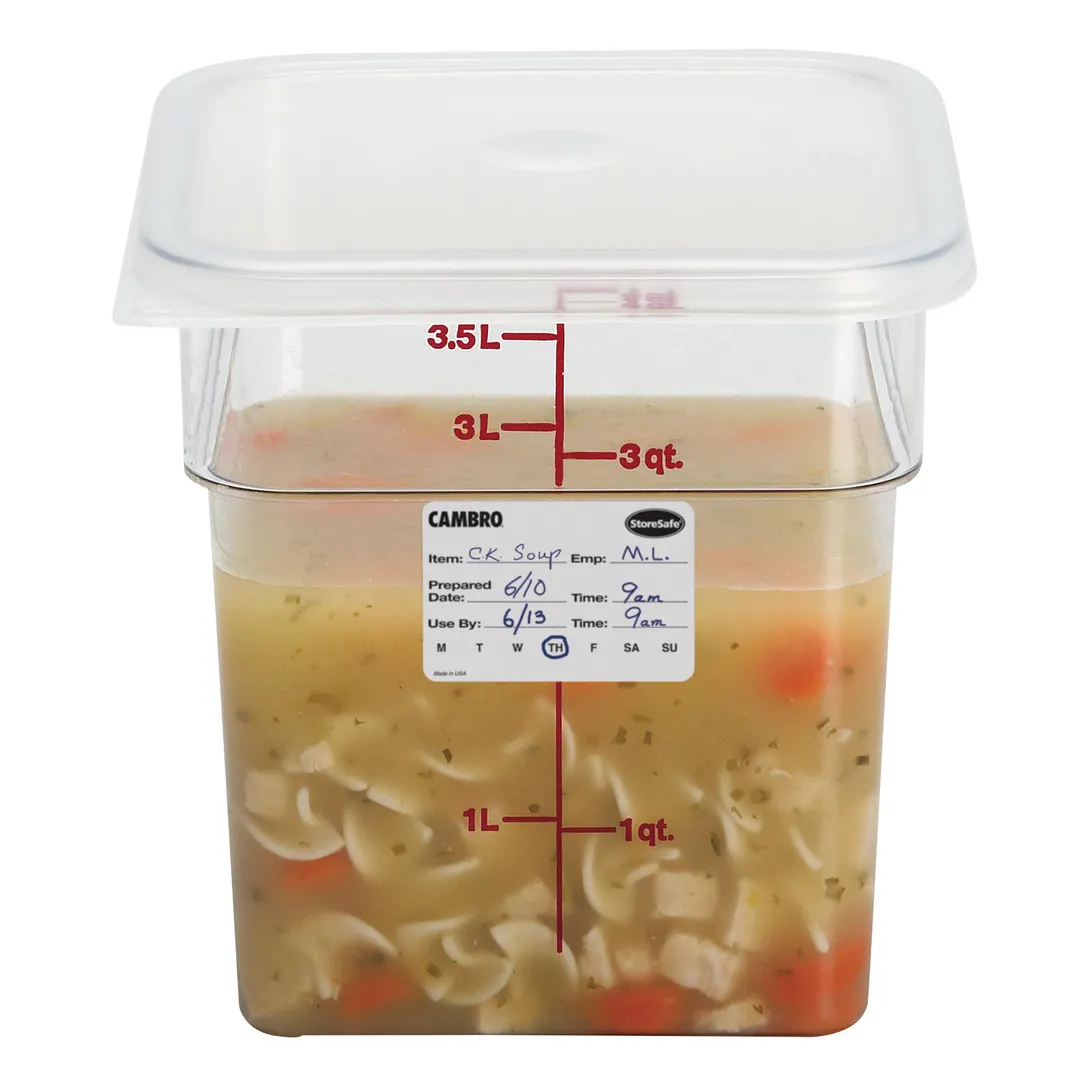 Cambro 23SL StoreSafe Food Rotation Label, 2" x 3", Biodegradable, Microwave Safe, White, Sold per Case