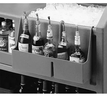 Cambro BAR54SR110 Speed Rail - 5-Bottle Black Hang-On Rack, 19.5x4.1x12.6 in, Fits Cambar Series