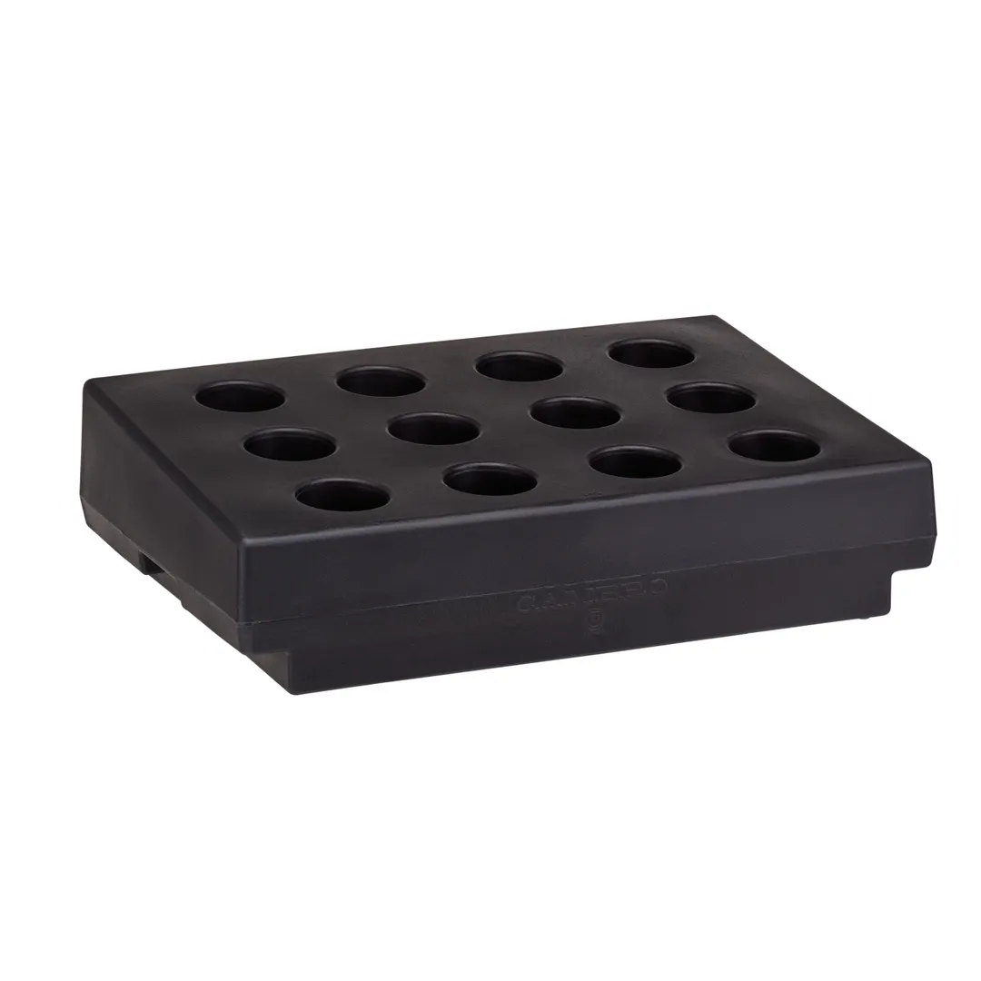 Cambro CR12110 Cutlery Rack, 12-Compartment Black Polyethylene Organizer, 33" L x 22-3/4" W x 9" H