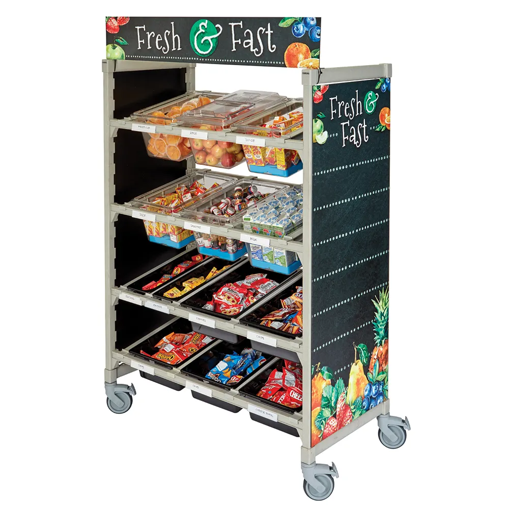 Cambro CSFLEXMERCH000 Camshelving Flex Sign - 2 Side Panels + 1 Top Panel, Fits 24" Deep Units