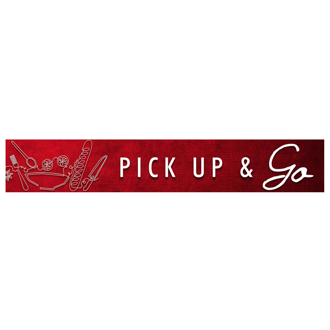 Cambro CSFLEXMERCH4000 Camshelving® Flex Sign Top/Header Panel, Fits 24" Deep Units, Pick‑Up & Go