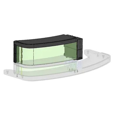 Cambro CVC75DCE12 Merchandising Display Extender, 12"H, Black, For Cvc75