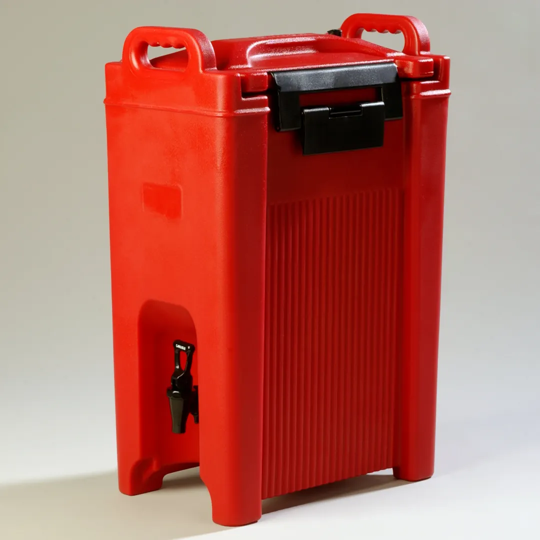 Carlisle XT500005 Insulated Beverage Server, 5-Gallon Red Plastic Dispenser