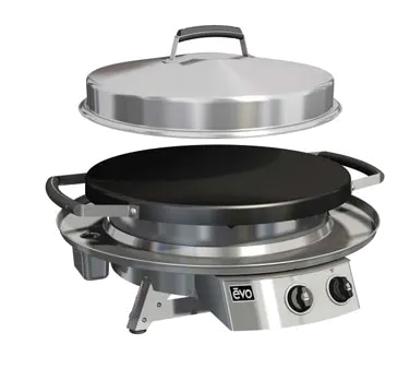 Evo America 10-0020-LP Countertop Propane Round Griddle, Quick Ship