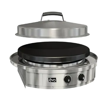 Evo America 10-0054-NG Affinity 30G Natural Gas Drop-In Round Griddle