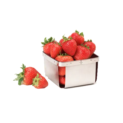 GET 4-80828 Square Berry Basket, 4" x 4" x 2-1/2", Stainless Steel Restaurant Food Serving Basket