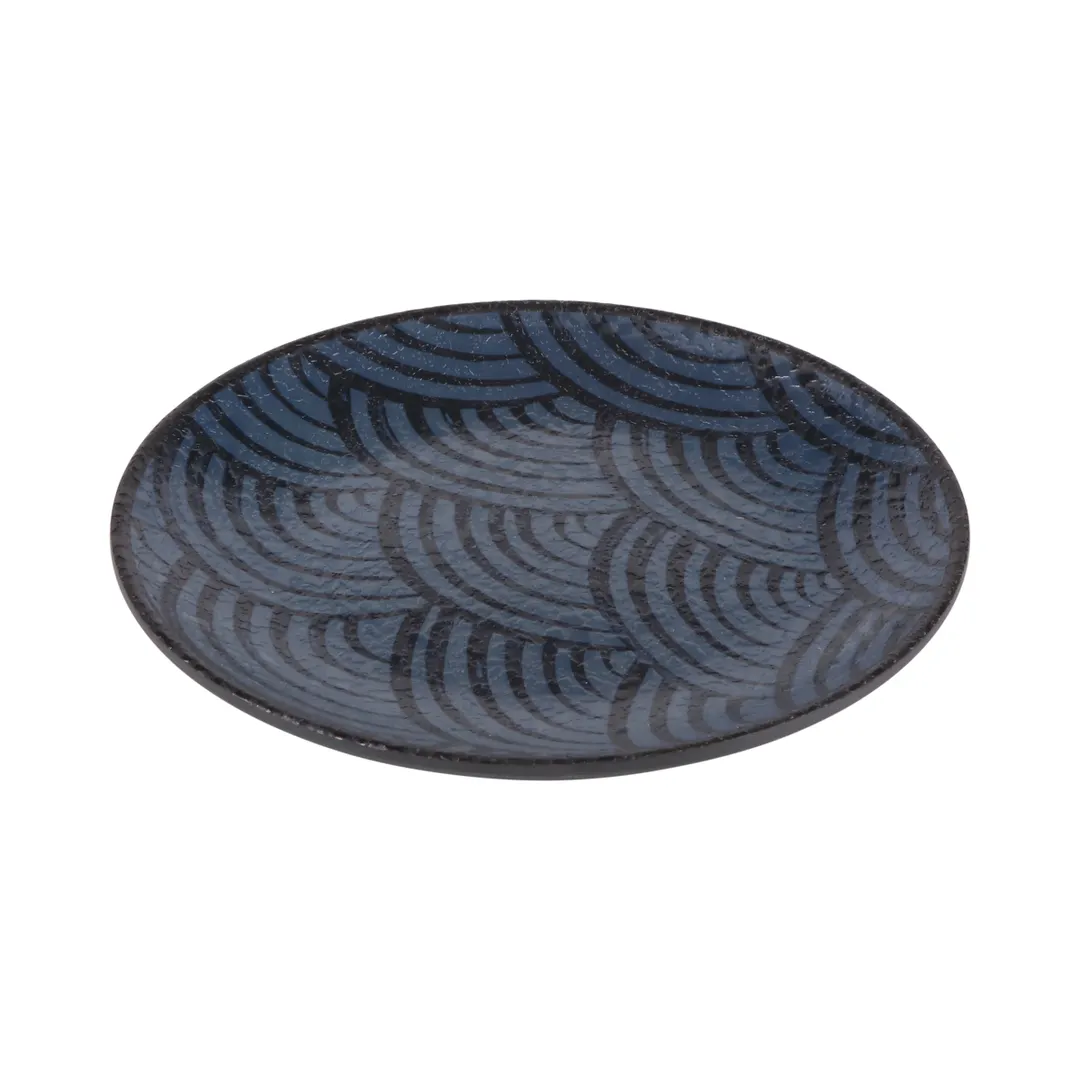 GET B234058-CDB Dark Blue 5-3/4" Round Melamine Plate, 5-3/4" Dia., Dishwasher Safe